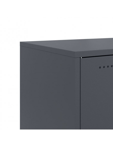 Credenza Antracite 100,5x39x72 cm in Acciaio Laminato a Freddo