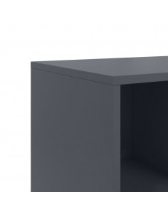 Credenza Antracite 100,5x39x72 cm in Acciaio Laminato a Freddo