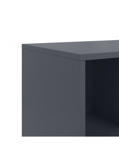 Credenza Antracite 100,5x39x72 cm in Acciaio Laminato a Freddo