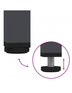 Credenza Antracite 36x39x79 cm in Acciaio Laminato a Freddo