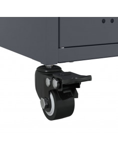 Credenza Antracite 68,5x39x72 cm in Acciaio Laminato a Freddo