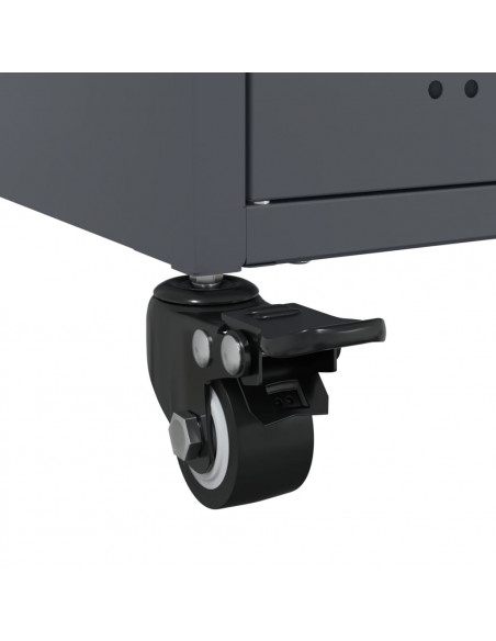 Credenza Antracite 68x39x72 cm in Acciaio