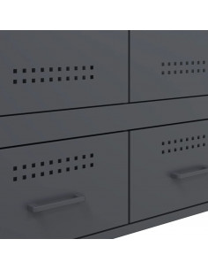 Credenza Antracite 68x39x101,5 cm Acciaio Laminato a Freddo