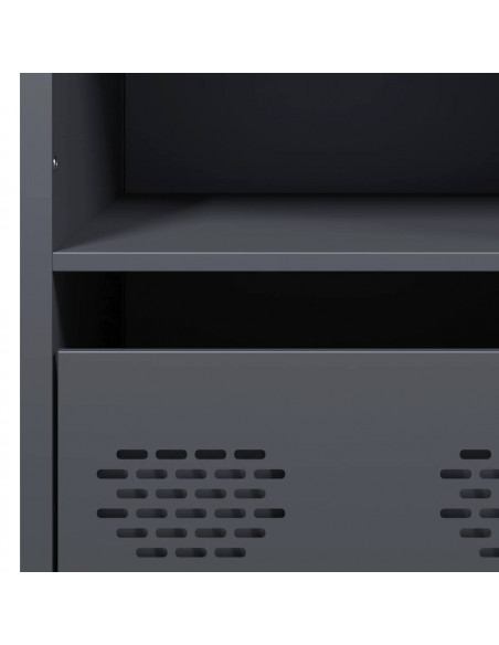 Credenza Antracite 68x39x103,5 cm Acciaio