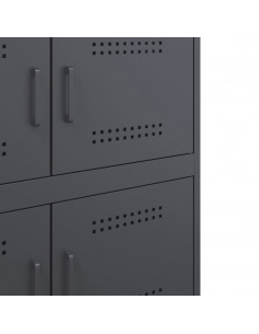 Credenza Antracite 68x39x79 cm in Acciaio