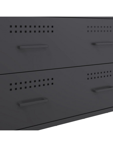 Credenza Antracite 68x39x89 cm in Acciaio