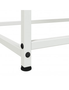 Credenza Bianca 100,5x39x107 cm in Acciaio Laminato a Freddo