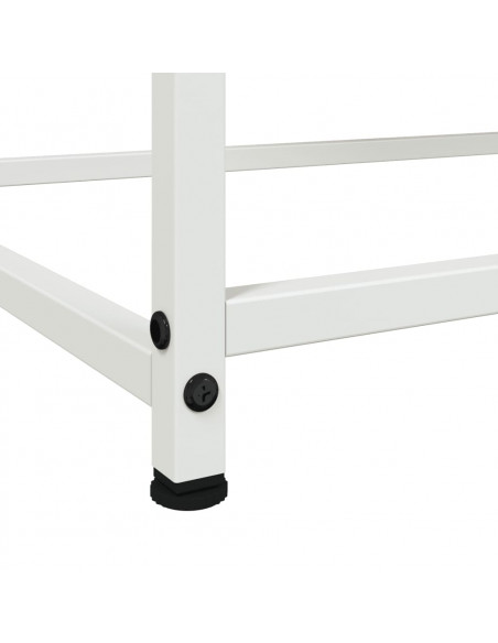 Credenza Bianca 100,5x39x107 cm in Acciaio Laminato a Freddo