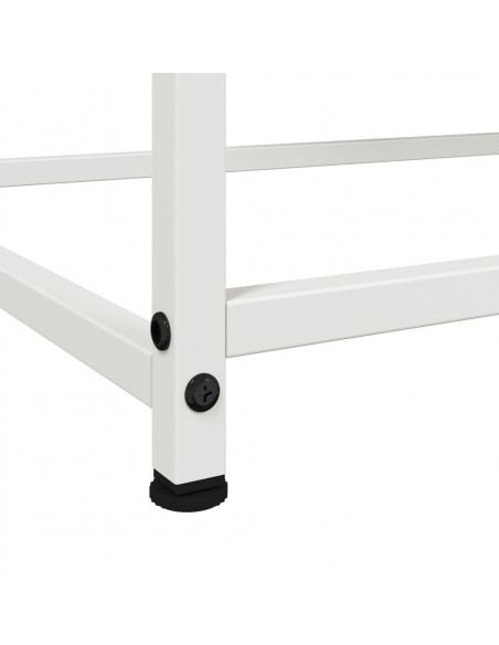 Credenza Bianca 100,5x39x107 cm in Acciaio Laminato a Freddo