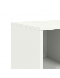 Credenza Bianca 100,5x39x72 cm in Acciaio Laminato a Freddo