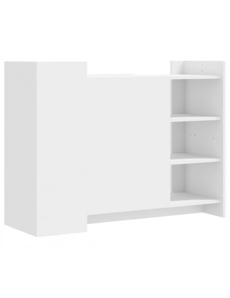Credenza Bianca 100x35x75 cm in Legno Multistrato