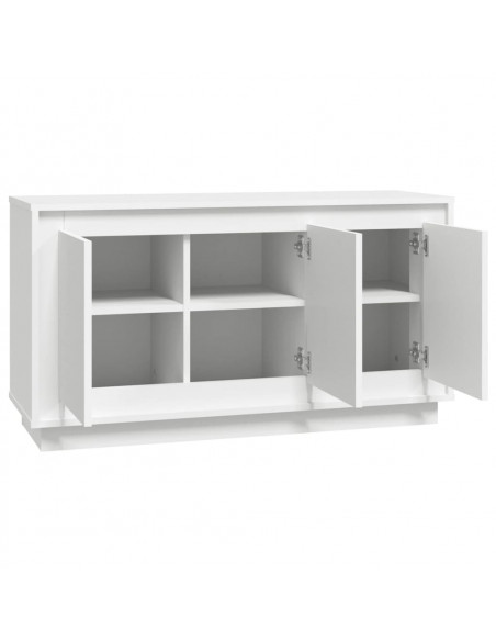 Credenza Bianca 102x35x55 cm in Legno Multistrato