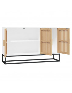 Credenza Bianca 105x30x65 cm in Legno Multistrato