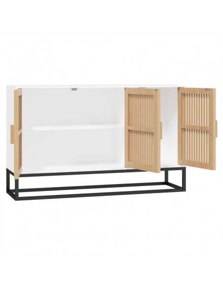Credenza Bianca 105x30x65 cm in Legno Multistrato