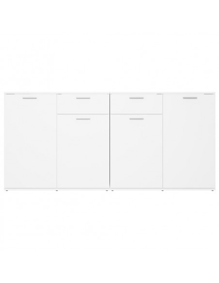 Credenza Bianca 160x36x75 cm in Legno Multistrato