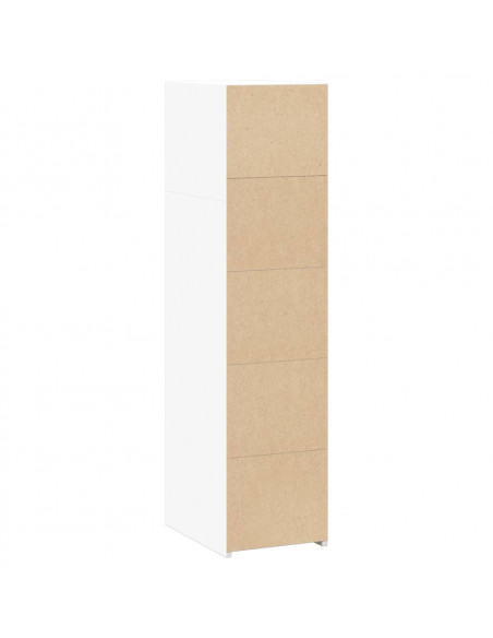 Credenza Bianca 30x41x124 cm in Legno Multistrato