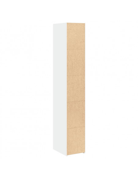 Credenza Bianca 30x41x185 cm in Legno Multistrato