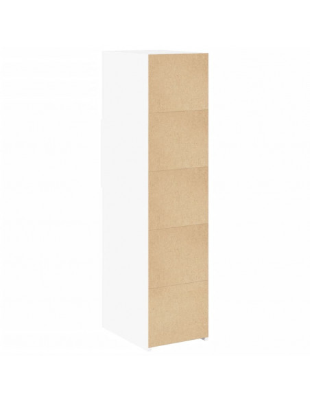 Credenza Bianca 30x42,5x124 cm in Legno Multistrato