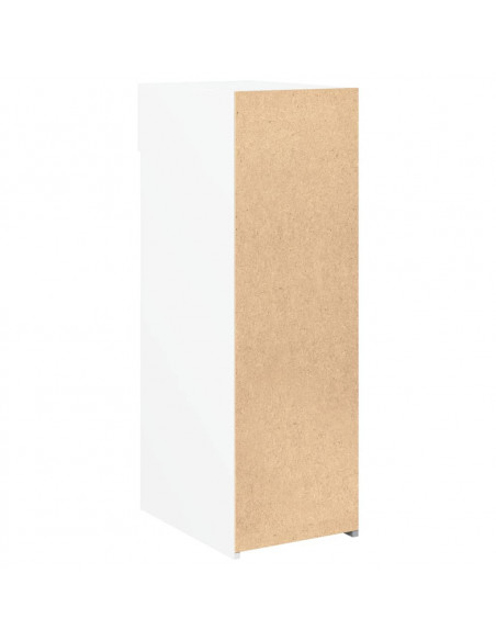Credenza Bianca 30x42,5x93 cm in Legno Multistrato