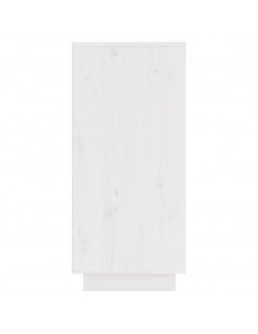 Credenza Bianca 31,5x34x75 cm in Legno Massello di Pino