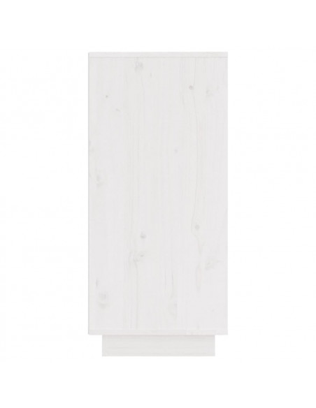 Credenza Bianca 31,5x34x75 cm in Legno Massello di Pino