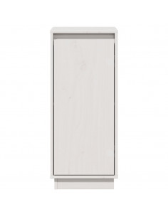 Credenza Bianca 31,5x34x75 cm in Legno Massello di Pino