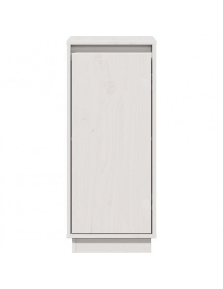Credenza Bianca 31,5x34x75 cm in Legno Massello di Pino