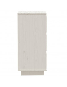 Credenza Bianca 32x34x75 cm in Legno Massello di Pino