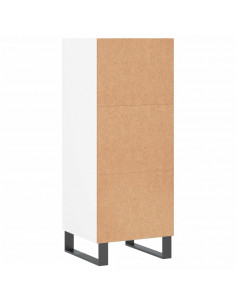 Credenza Bianca 34,5x32,5x90 cm in Legno Multistrato