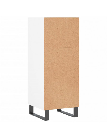 Credenza Bianca 34,5x32,5x90 cm in Legno Multistrato