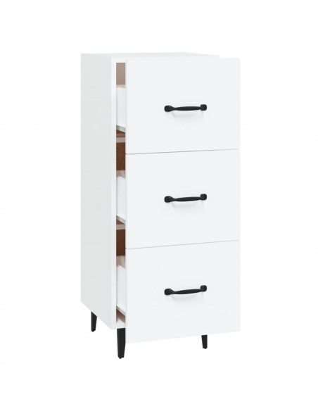 Credenza Bianca 34,5x34x90 cm in Legno Multistrato