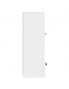 Credenza Bianca 36x35,5x103,5 cm in Legno Multistrato