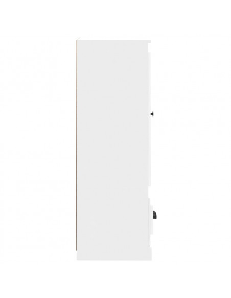 Credenza Bianca 36x35,5x103,5 cm in Legno Multistrato