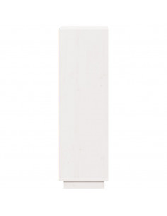 Credenza Bianca 37x34x110 cm in Legno Massello di Pino