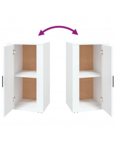 Credenza Bianca 40x33x70 cm in Legno Multistrato