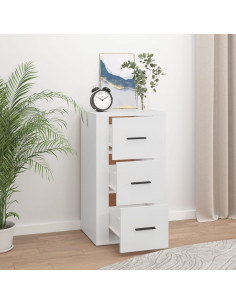 Credenza Bianca 40x33x70 cm in Legno Multistrato