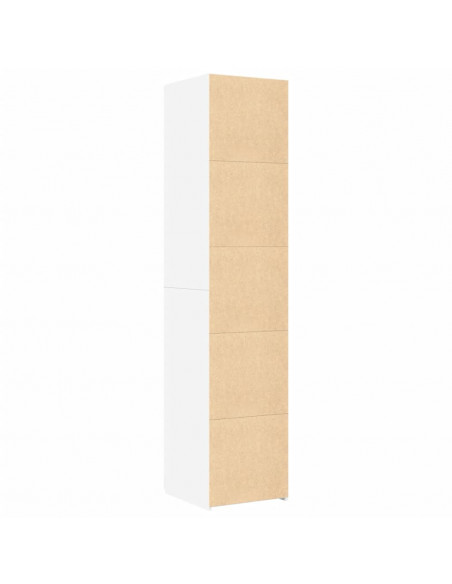 Credenza Bianca 40x42,5x185 cm in Legno Multistrato