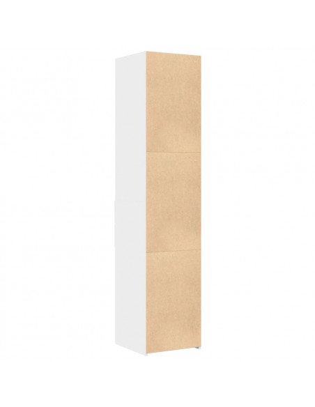 Credenza Bianca 40x42,5x185 cm in Legno Multistrato