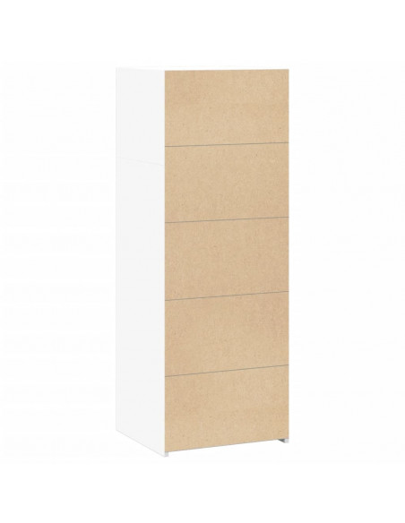 Credenza Bianca 45x41x124cm in Legno Multistrato