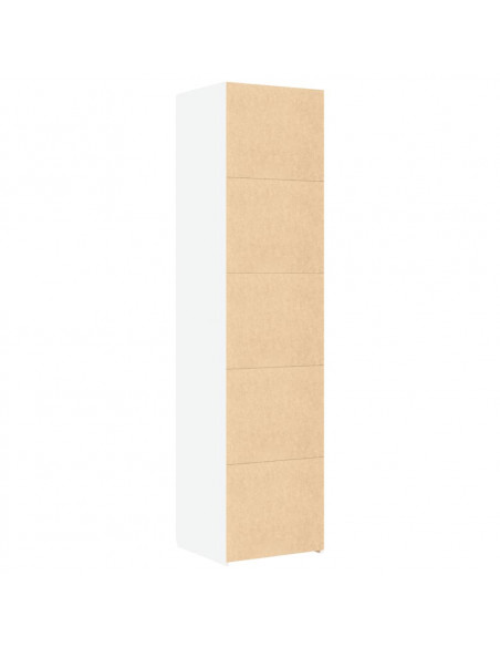 Credenza Bianca 45x42,5x185 cm in Legno Multistrato
