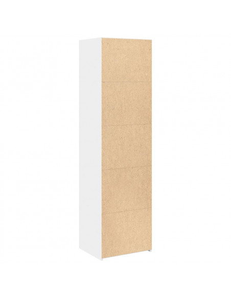 Credenza Bianca 50x41x185 cm in Legno Multistrato