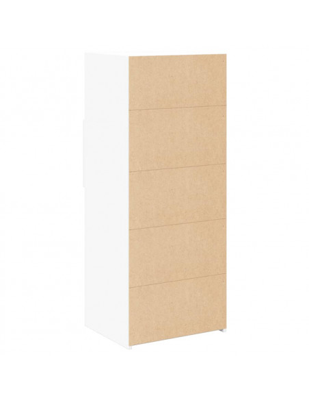 Credenza Bianca 50x42,5x124 cm in Legno Multistrato