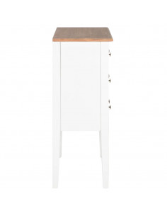 Credenza Bianca 54x30x80 cm in Legno Massello