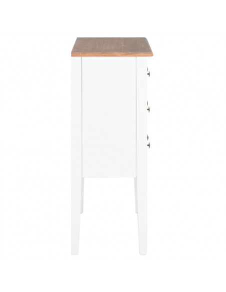 Credenza Bianca 54x30x80 cm in Legno Massello