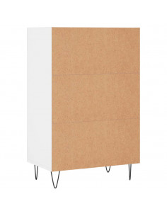 Credenza Bianca 57x35x90 cm in Legno Multistrato
