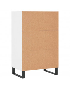 Credenza Bianca 57x35x90 cm in Legno Multistrato