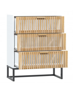 Credenza Bianca 60x30x75 cm in Legno Multistrato