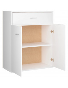 Credenza Bianca 60x30x75 cm in Legno Multistrato