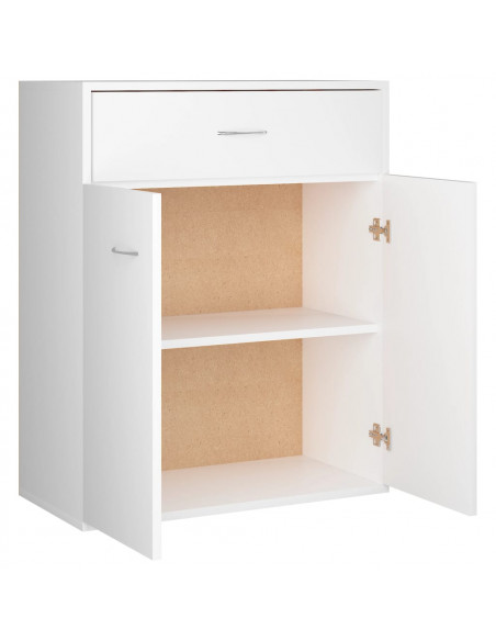 Credenza Bianca 60x30x75 cm in Legno Multistrato