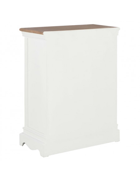 Credenza Bianca 60x30x80 cm in Legno Massello